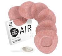 Not Just A Patch Air Protection Capteur Dexcom G7-20unité, Brun | Protection étanche, tenue 15 jours et ouverture d’aération précise, pour Dexcom G7, One et One+.