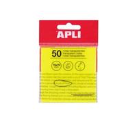 Note Adhésives - Transparentes - De Couleur Jaune - 75x75mm - Apli