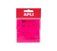 Note Adhésives - Transparentes - De Couleur Rose - 75x75mm - Apli
