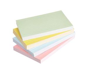 Note Cards, Colored Notecards, 4pack Vibrant Shades Ruled Lines Sturdy Texture Compact Fit Easy Sorting Smooth Surfaces, Index Card for Teaching, Classroom, Journaling, Planning