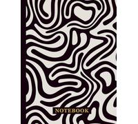 Notebook: College Ruled, 8.5 x 11 Inch, 120 Pages, Black Abstract Wavy Pattern Cover, Lined Notebook: for School, College and Office Use, Suitable for Notes, Writing and Daily Planning