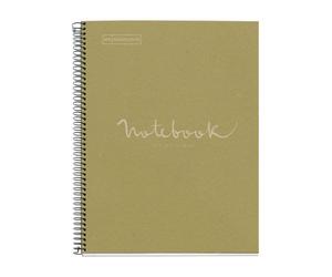 Notebook Eco Emotions, Carton recy 4, quadrillage 5x5 mm, 80 feuilles de 1 couleur, Miquelrius, Vert.