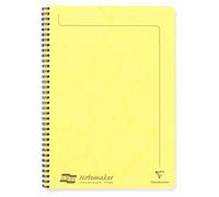 Notemaker Europa cahier reliure intégrale A4 120 pages détachables ligné - jaune citron