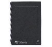 Notemaker Europa cahier reliure intégrale A4 120 pages détachables ligné - Noir