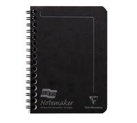 Notemaker Europa cahier reliure intégrale A6 120 pages détachables ligné - Noir