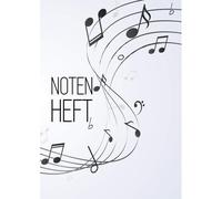 Notenheft: Din A4 - 100 Seiten - Blanko Notensysteme - Grosse Lineatur - Musik Schreibheft - Leerer Notenblock - Geschenk Fuer Musiker