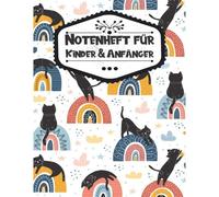 Notenheft Fuer Kinder & Anfaenger: Notenheft Din A4 Hoch, 12 Notensysteme Pro Seite, Geschenke Fuer Musiker, 100 Seiten, Grosses A4-Format (21,59 X 27,94 Cm), Hochglanzcover