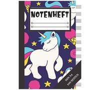 Notenheft: Kinder Einhorn Notenheft Din A4 100 Seiten