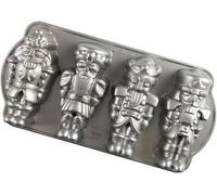 Notenkraker Snoep Cakelet Pan Gegoten Aluminium Muffin Tray - Moule à gâteaux de Noël pour mini gâteaux - Fabriqué aux USA - Moule à muffins en argent