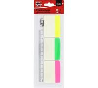 Notes,30 Marqueurs Adhésifs Couleur Fluo Avec Règle 12 Cm,Pet Translucide,Taille 38x50 Mm,Vous Pouvez Écrire Avec Un Crayon Et Un Stylo,Résistants À L'eau,Parfait Matériel Scolaire
