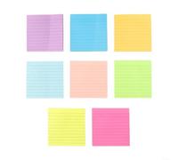 Notes adhésives 100 x 100 mm pour papier 8 blocs de notes adhésives | Pour une forte adhérence, pour un retrait propre, zone lignée, 50 feuilles par bloc, 8 couleurs vives