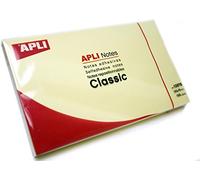 APLI Notes adhésives Bloc de 100 feuilles 125 x 75 mm Jaune