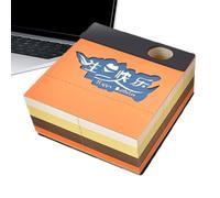 Notes adhésives 3D - Bloc de papier vintage gravé | Bloc mémo collant gravé classique pour la e la maison | Cadeau élégant pour femme | Planification d'écriture de bureau No