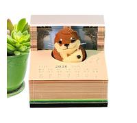 Notes adhésives 3D | Décoration 3D, calendrier de bureau 2026 avec | Couverture en acrylique - Pour quotidien, école, résidence, appartement, Noël, maison, vacances, voyage, chambre d'enfant S