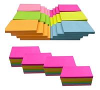 Notes Adhésives 7,6x12,7 Cm,6 Couleurs Brillantes Assorties,80 Feuilles Par Bloc,24 Blocs (1920 Feuilles) Pour Rappel Et Liste De Contrôle