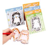 Notes adhésives : blocs-notes de papeterie pour chat, ensemble d'autocollants réutilisables de 8 pièces, équilibre d'icônes imprimées sur papier, fournitures fonctionnelles de bureau, adhes