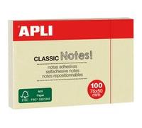 Notes adhésives 'CLASSIC Notes!', 75 x 50 mm, jaune