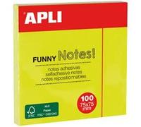 Notes adhésives 'FUNNY Notes!', 125 x 75 mm, jaune fluo