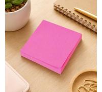 Notes adhésives rose vif 7,6 x 7,6 cm pour fournitures scolaires, bureau, étude, planification et rappels