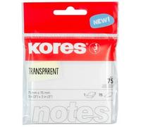 Notes adhésives 'TRANSPARENT', 75 x 75 mm, uni