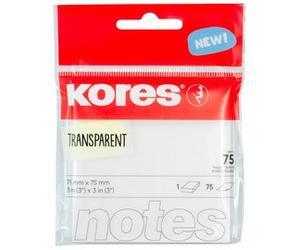 Notes adhésives 'TRANSPARENT', 75 x 75 mm, uni