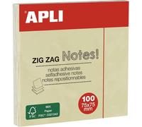 Notes Adhésives Zig Zag Classic,75x75 Mm,100 Feuilles,Couleur: Jaune
