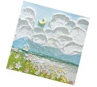 Notes autocollantes de paysage de peinture, Flowers under the mo | Bloc-notes auto-adhésif, bloc-notes multifonctionnel, jolie note autocollante pour fournitures scolaires