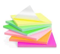 Notes Autocollantes Électrostatiques Auto-Adhésives 76 Mmx76 Mm 480 Feuilles Magnétiques Sticky Notes,Mobiles Et Coulissantes Sur N'importe Quelle Surface (Multicolore)