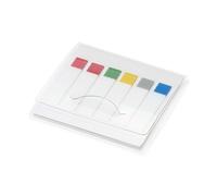 Notes autocollantes indexées transparentes - 6 mm, lot de 2 One Colour One Size