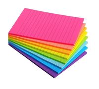 Notes Autocollantes Lignées - GIGICIAL - 100 x 150 mm - 45 Blocs - 6 Couleurs - Adhésif Fort