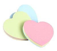 Notes autocollantes Notes de mémo Cube Joli coeur en forme de 100 feuilles Bloc-notes papiers pour Bureau avec un ruban adhésif double face 1 Pcs 76 * 76mm haute qualitéOpération facile