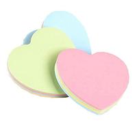 Notes autocollantes Notes de mémo Cube Joli coeur en forme de 100 feuilles Bloc-notes papiers pour étudiants Bureau avec un ruban adhésif double face 1 Pcs 76 * 76mm haute qualité Robuste et durable