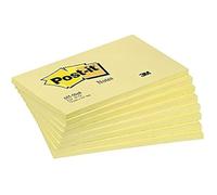 Post-it - Notes autocollantes 655 - 76 x 127 mm - Jaune - Pack 12 blocs de 100 feuilles