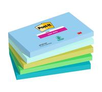 Notes couleurs Oasis Super Sticky Post-it 76 x 127 mm - bloc de 90 feuilles
