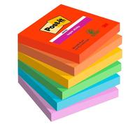 Notes couleurs Playful Super Sticky Post-it 76 x 76 mm - bloc de 90 feuilles