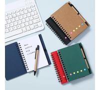 Notes en papier kraft, autocollants d'index en papier kraft, bloc-notes à feuilles mobiles, bloc-notes détachable pour fournitures de bureau, prise de notes, école green