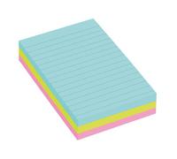 Notes lignées couleurs Miami Super Sticky Post-it 101 x 152 mm assortis - bloc de 90 feuilles