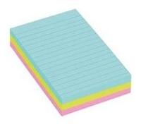 Notes lignées couleurs Miami Super Sticky Post-it 101 x 152 mm assortis - bloc de 90 feuilles
