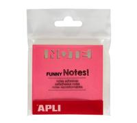 Apli 18336 Notes adhésives perforées Note 75 x 75 mm Bloc de 75 feuilles 3 couleurs assorties Taille Unique