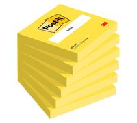 Notes repositionnables jaunes néon Post-it 76 x 76 mm - Bloc de 100 feuilles