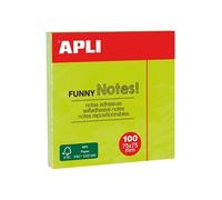 Notes Adhésives De Couleur Vert Fluo - 100 Feuilles - 75x75mm