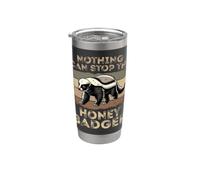 Nothing Can Stop the Honey Badger - Retro Honey Badger Lover Gobelet isotherme en acier inoxydable double paroi