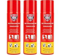notlok Safety Work 3X 500ml Extincteur Maison A F, E < 1000V sans Fluor | Mousse Extinguante Douce pour la Peau, Extincteur Maison Tous Feux, Mini Extincteur Voiture & Bateau
