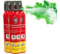 notlok Safety Work - 3X 750g Mini Extincteur Maison sans Fluor | Mousse Extinguante Douce pour la Peau pour Feux de F & E jusqu'à 1000V | Extincteur Voiture, Extincteur Bateau