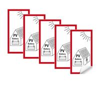 notlok Safety Work 5x autocollants Installation Photovoltaïque 10×20cm | Étiquettes photovoltaïques résistantes aux intempéries, Pour installation solaire avec batterie, Intérieur et extérieur