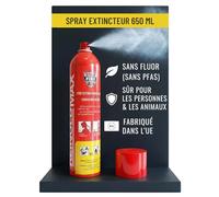 notlok Safety Work - 650 ML Mini Extincteur Maison Tous Feux sans Fluor | Mousse Extinguante Douce pour la Peau pour Feux de F & E ≤ 1000V | Extincteur Voiture/Bateau