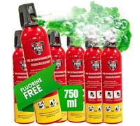 notlok Safety Work 6X 750ml Extincteur Maison A F, E < 1000V sans Fluor | Mousse Extinguante Douce pour la Peau, Extincteur Maison Tous Feux, Mini Extincteur Voiture & Bateau