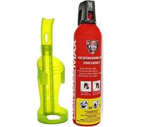 notlok Safety Work 750ml Extincteur Maison A F, E < 1000V sans Fluor | + support mural, Mousse Extinguante Douce pour la Peau, Mini Extincteur Voiture, Extincteur Bateau
