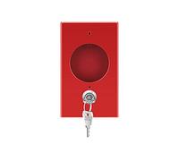 notlok Safety Work Boîte à clés d'urgence en tôle d'acier de 1 mm d'épaisseur, H14,5 x L9 x P3,5 cm, vitre en Verre à l'avant, Serrure à clé, Montage Mural