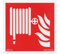 notlok Safety Work Panneau d'Incendie Bouche d'incendie 15x15cm PVC Adhésif | Photoluminescent, Ruban de Montage, Résistant aux intempéries, DIN EN ISO 7010, Panneaux de Sécurité, Sécurité incendie